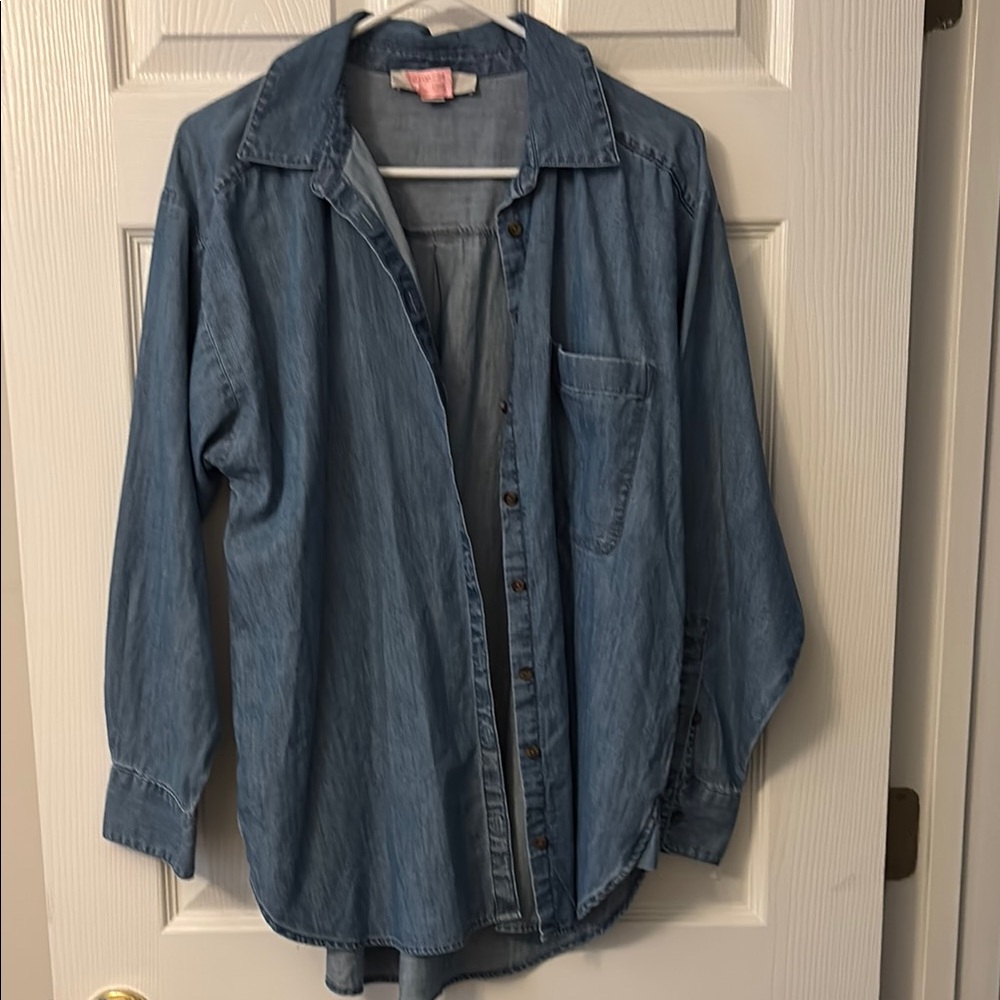Blue Denim Button-Up Shirt